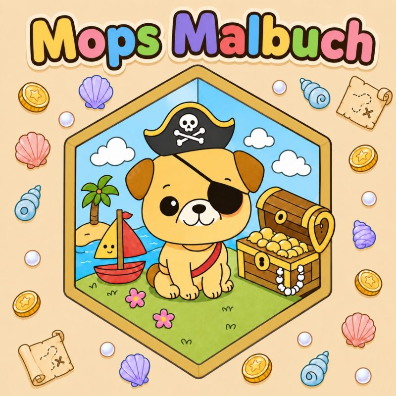 Mops Malbuch